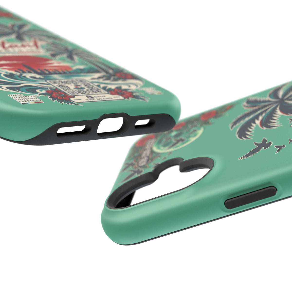 Tropical Palm Impact Phone Case — "Konstant Growth Inc." Retro Sunset Floral Design