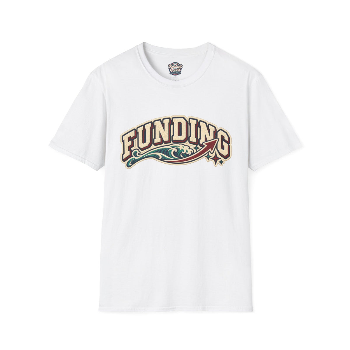 Funding Surf Crest T-Shirt — "Clean Build Fund" Retro Beach Graphic Tee Printify