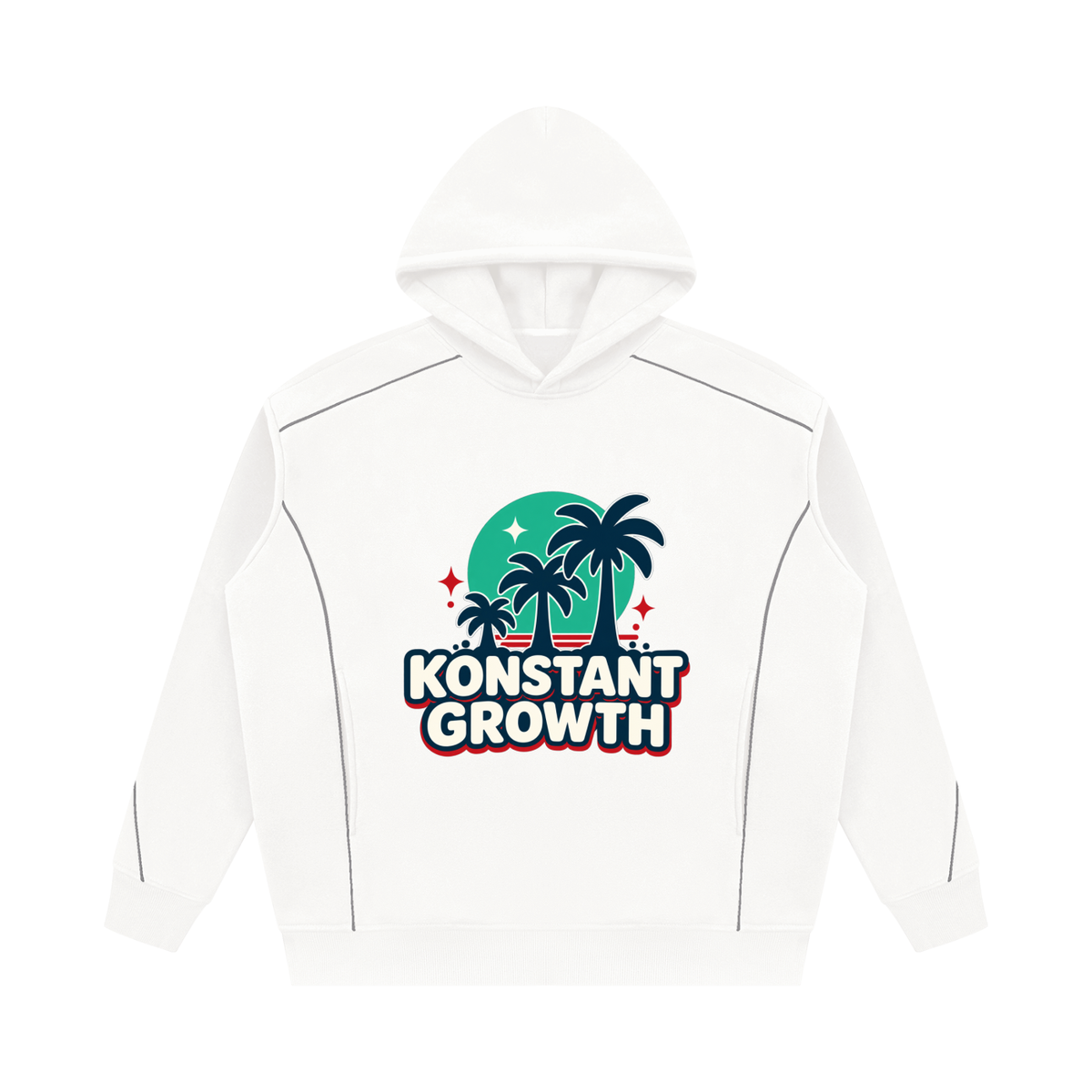 Konstant Growth Vintage — Oversized Piping Fleece Hoodie — Edition I ODMPOD