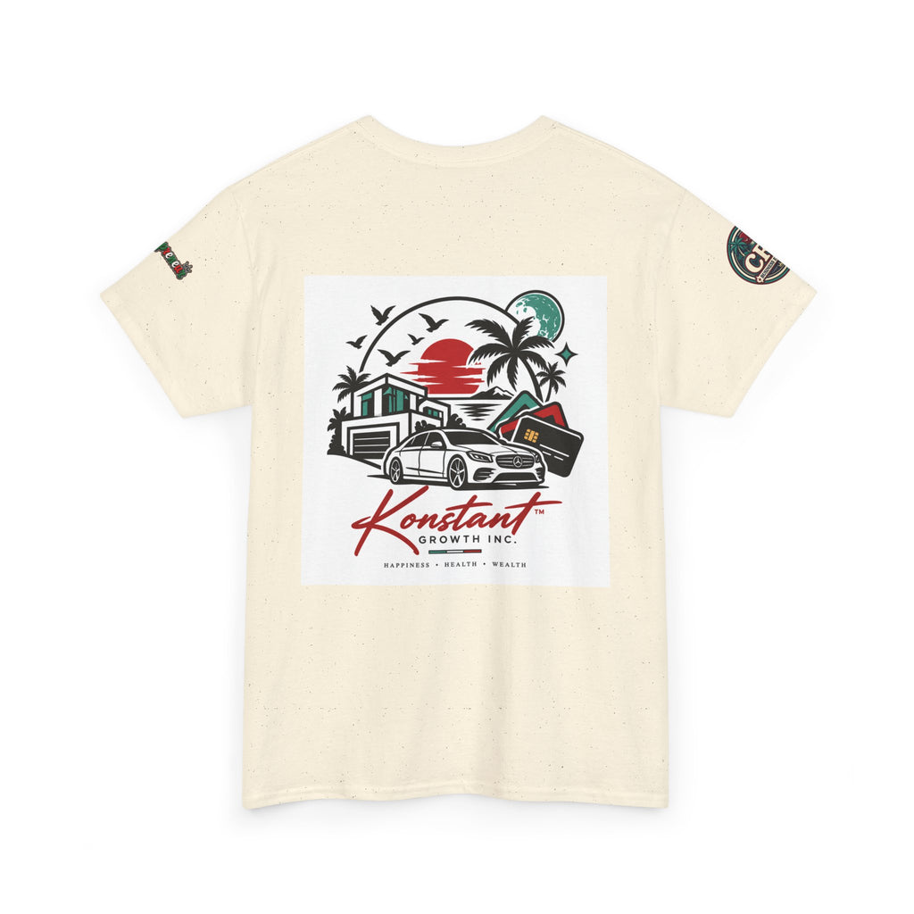 Konstant Growth Inc. Tee — Retro Car & Palm Beach Graphic T-Shirt