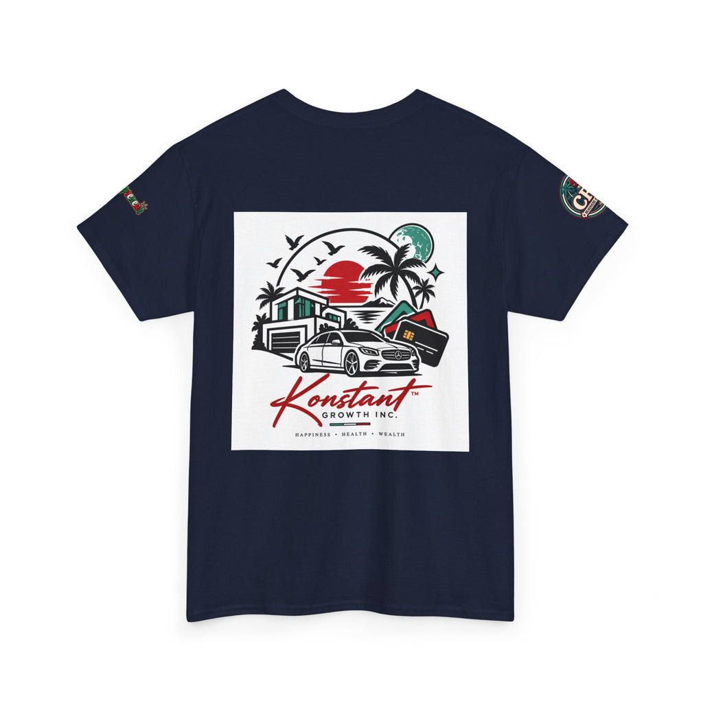 Konstant Growth Inc. Tee — Retro Car & Palm Beach Graphic T-Shirt