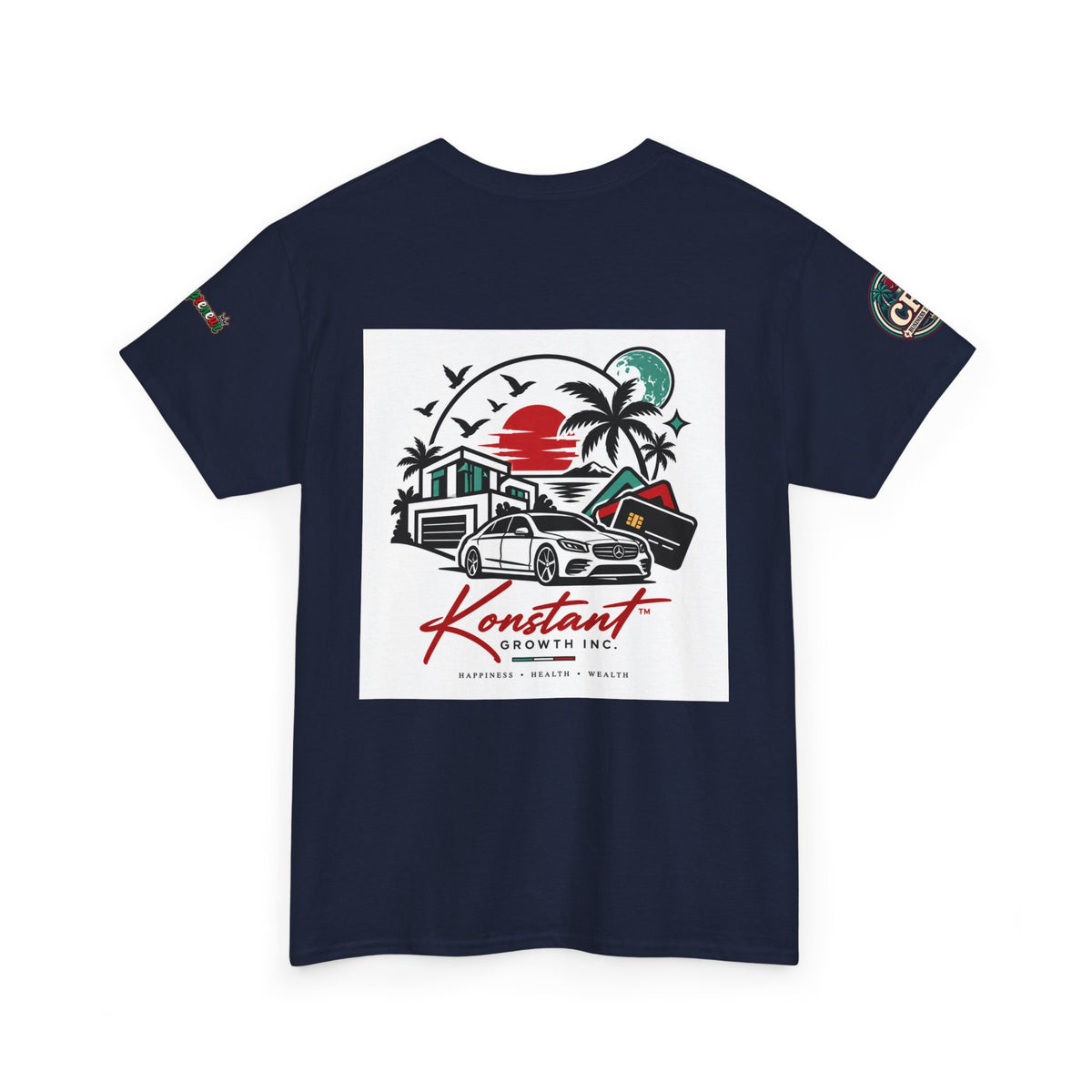 Konstant Growth Inc. Tee — Retro Car & Palm Beach Graphic T-Shirt