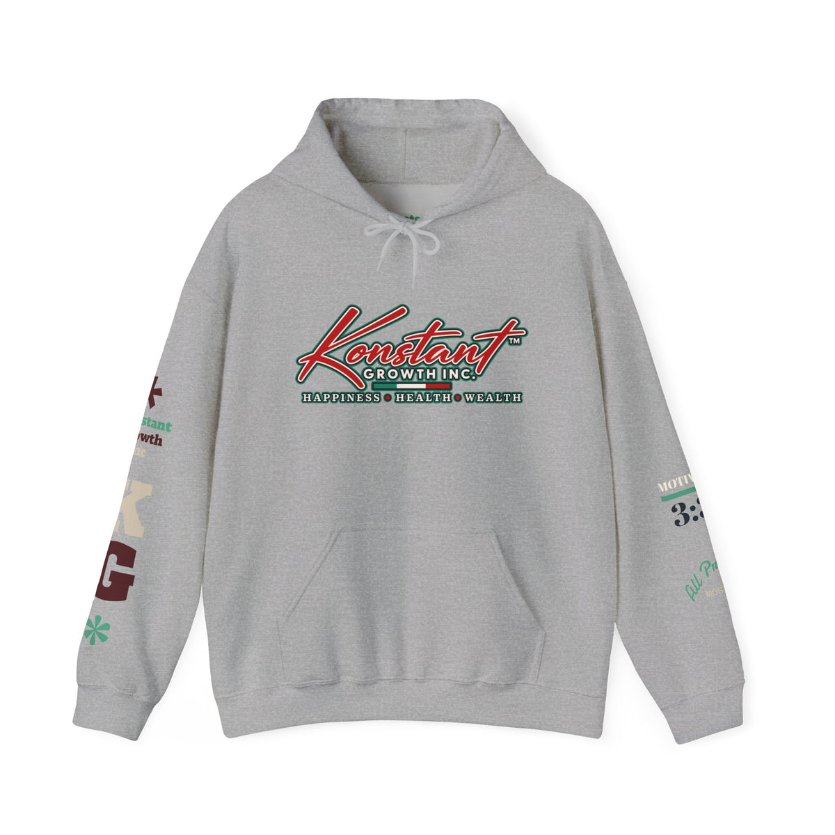 Tropical Graphic Hoodie — "Konstant Growth" Sunset Beach Pullover Printify