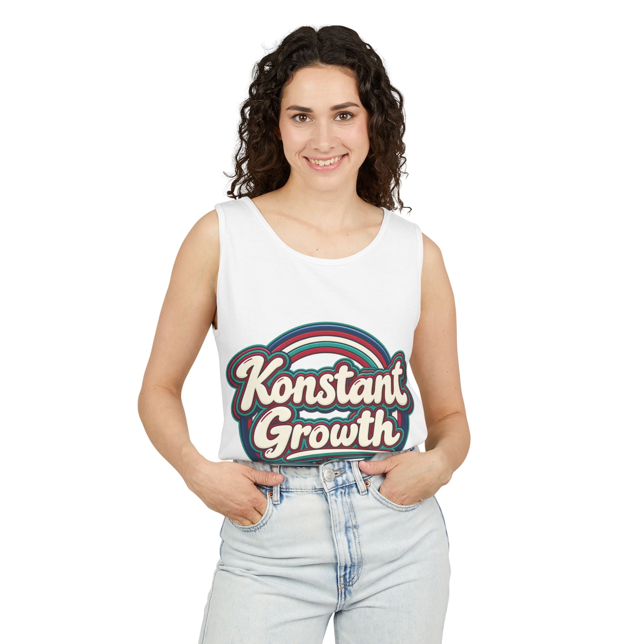 Konstant Growth tropical moon illustration Tank Top | motivational graphic