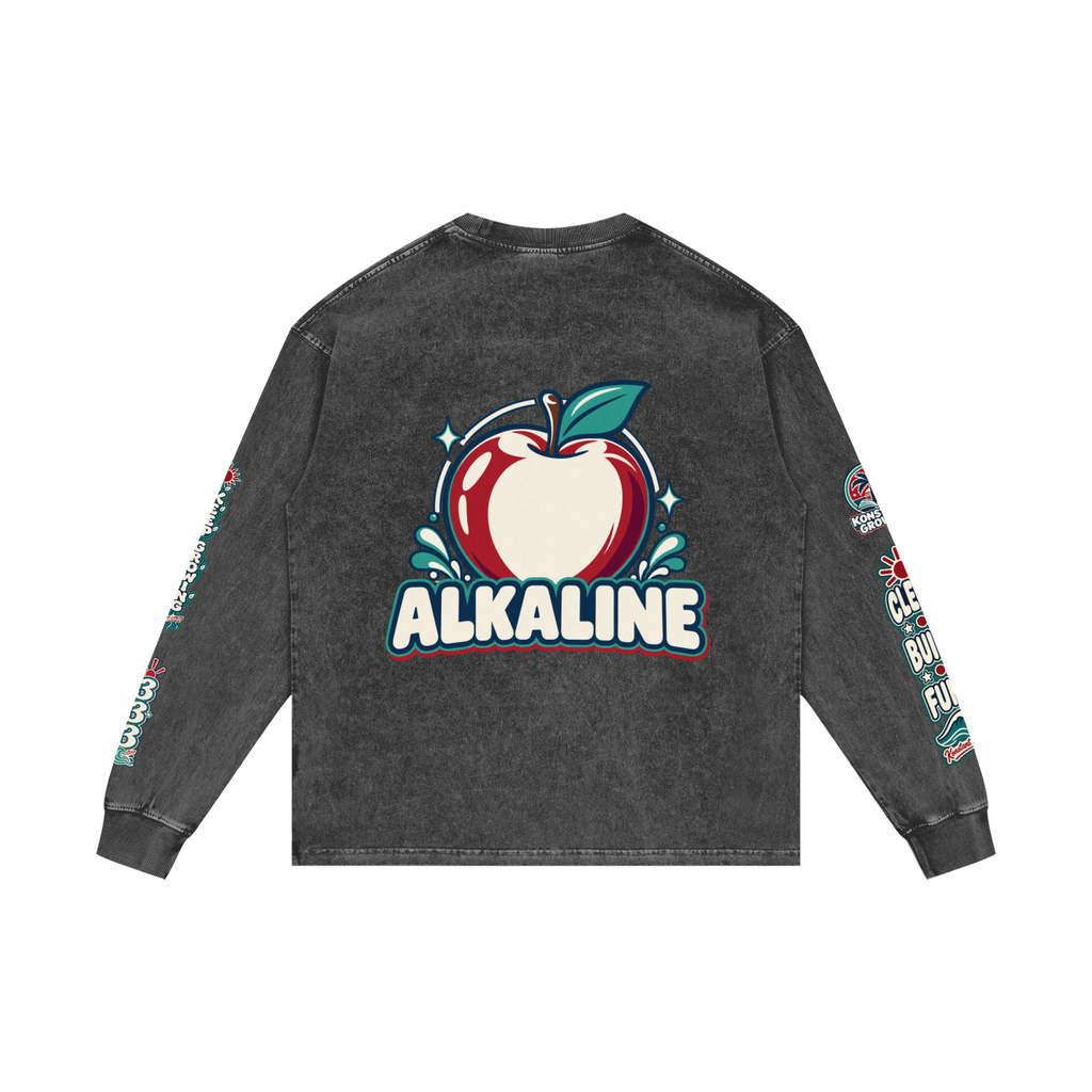Acid Wash Oversize Long Sleeve T-Shirt