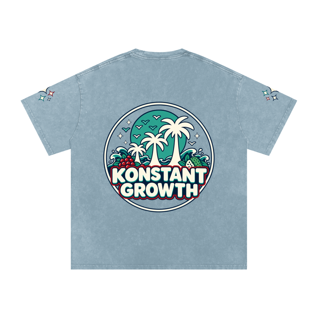 Snow Washed Oversized Cotton T-Shirt ODMPOD