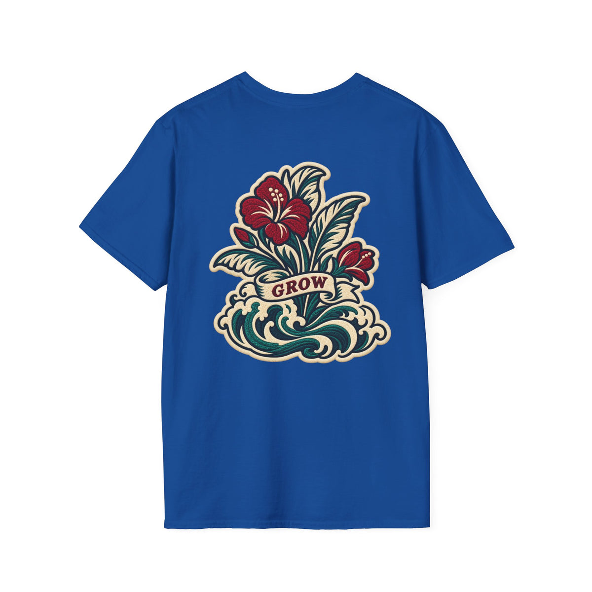 Fund & Grow Graphic T-Shirt — Retro Surf Floral Design
