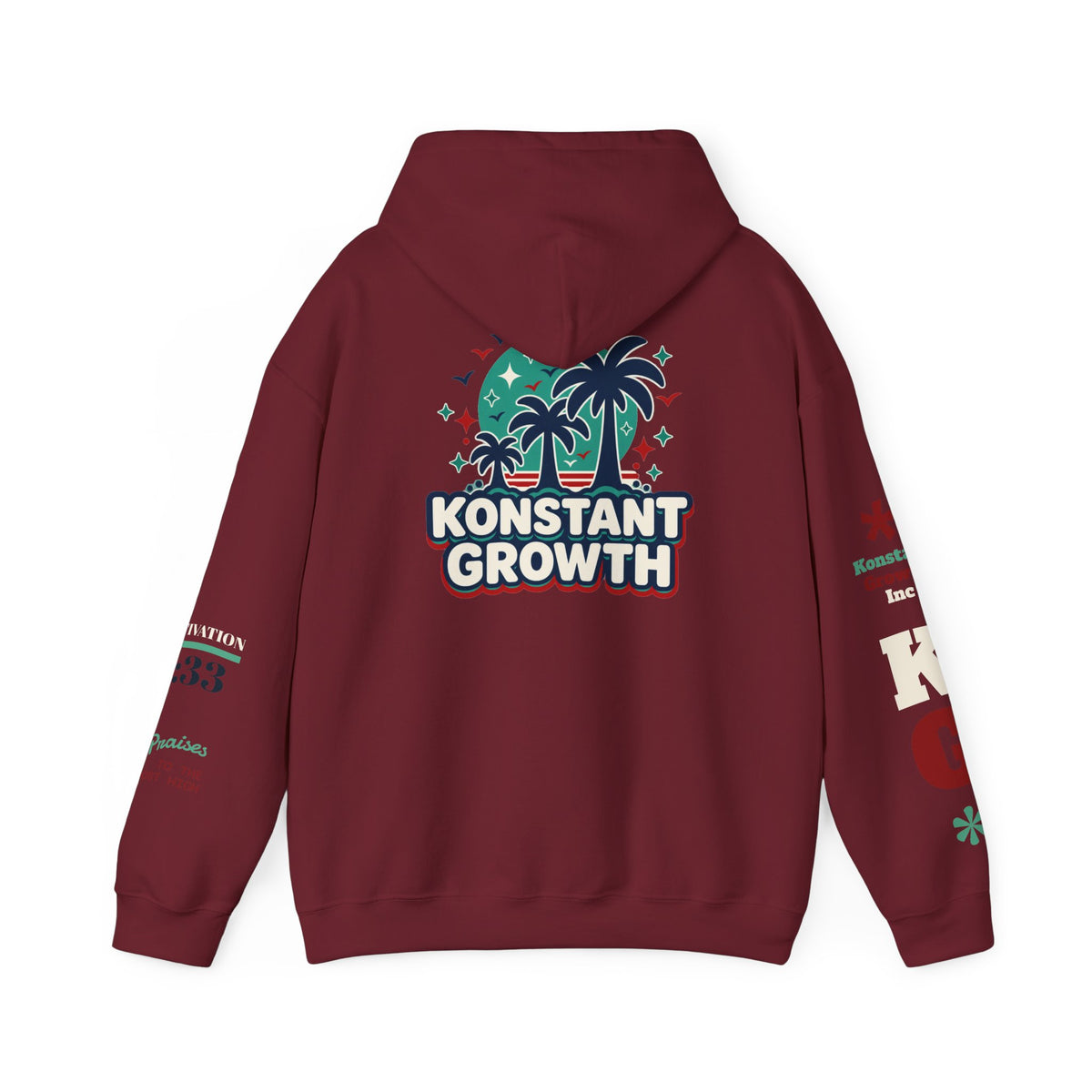 Konstant Growth Hoodie — Retro Palm Tree Graphic Sweatshirt