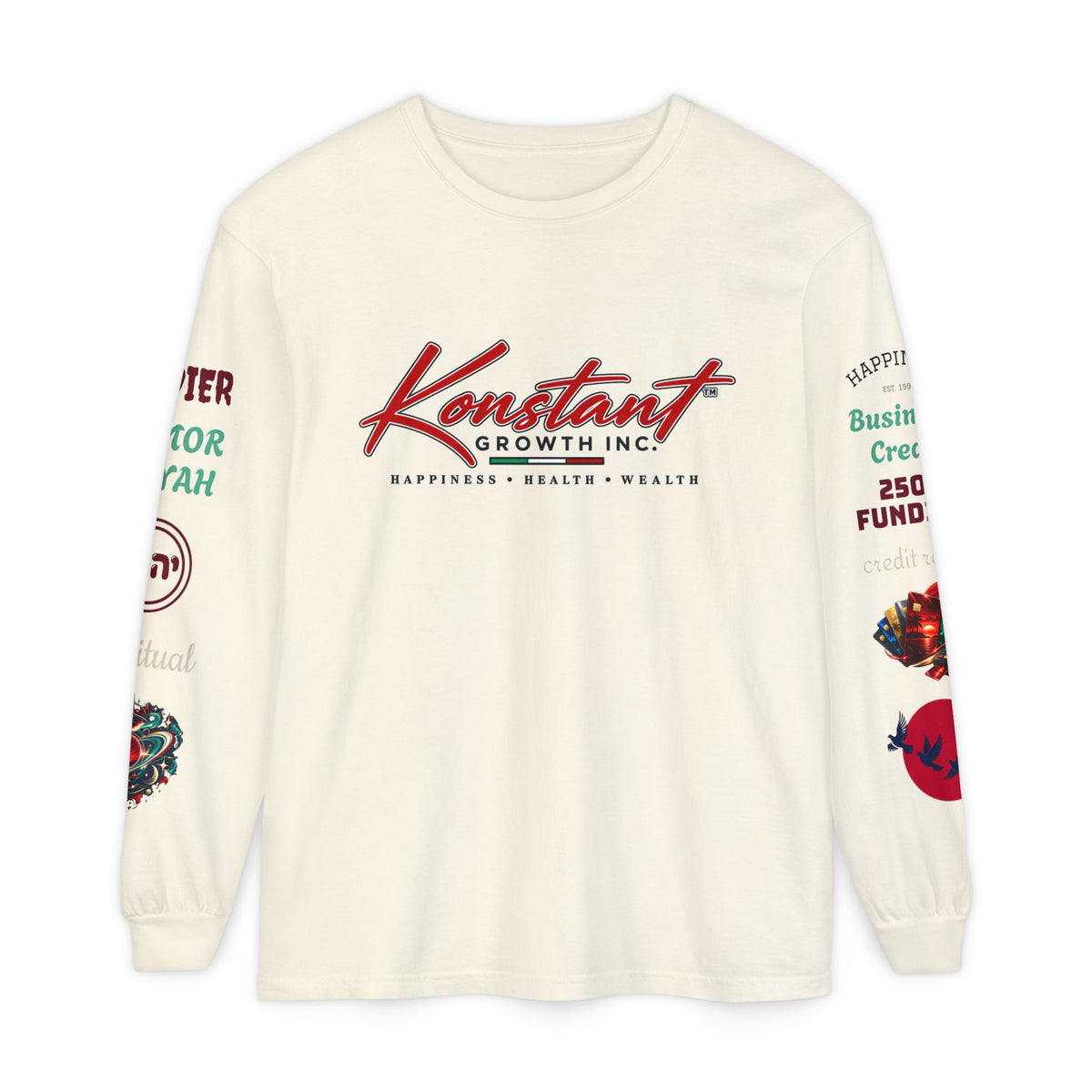 Konstant Growth Inc. Long Sleeve Tee — Tropical Moon Beach Graphic