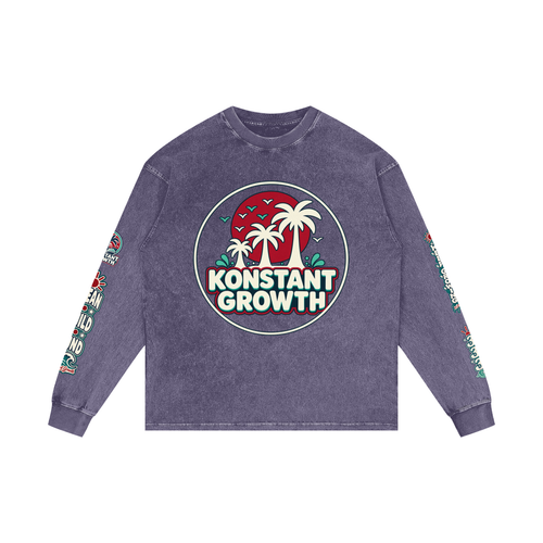 Acid Wash Oversize Long Sleeve T-Shirt