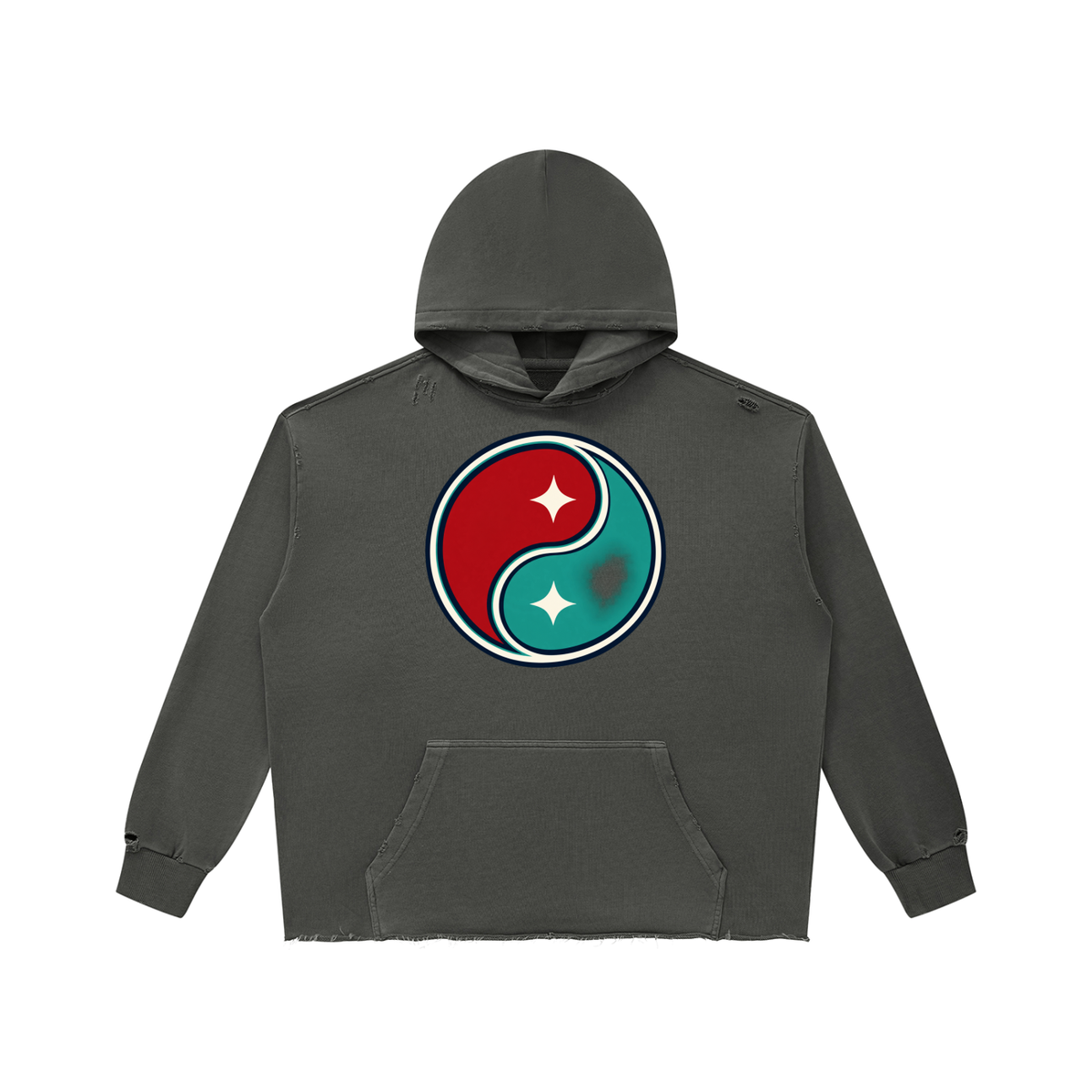 Unisex Vintage Wash Raw Edge Hoodie ODMPOD