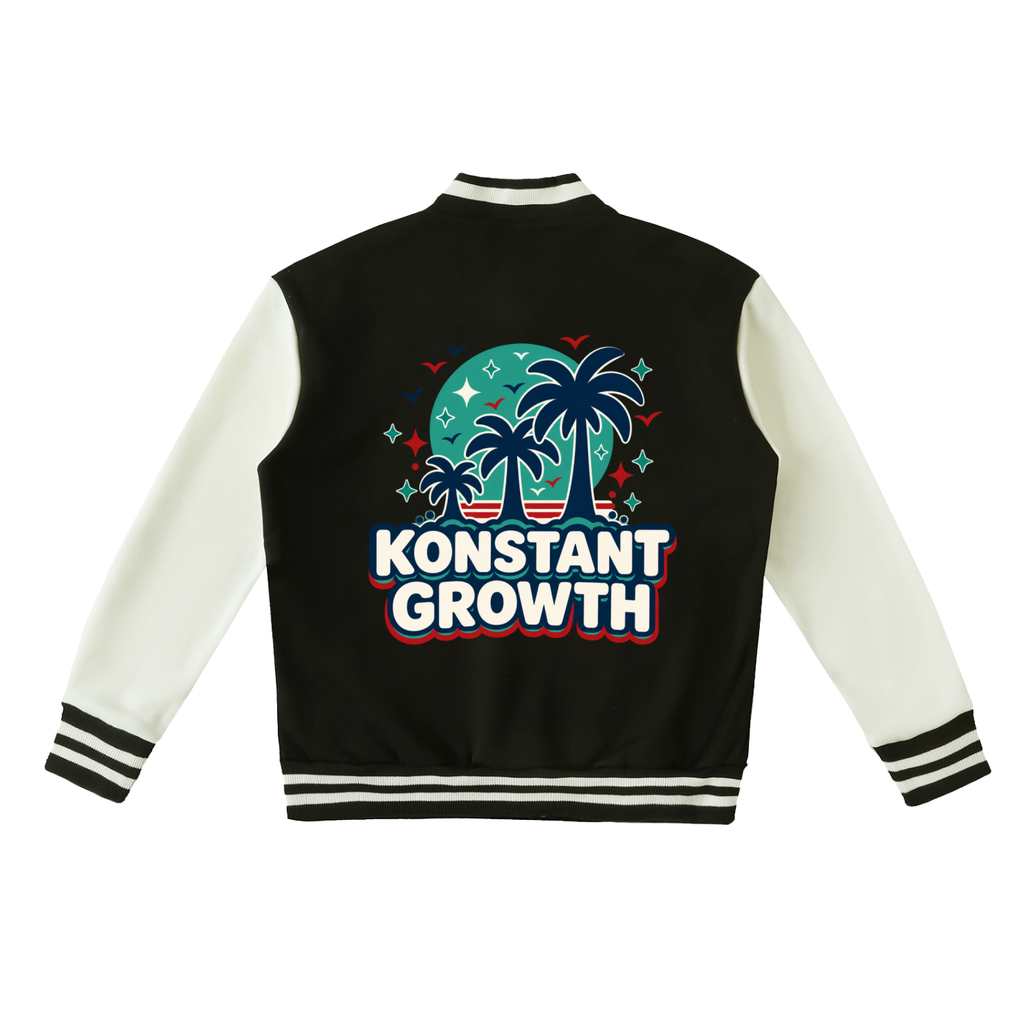 Konstant Growth Vintage — Two-Tone Fleeced Varsity Jacket