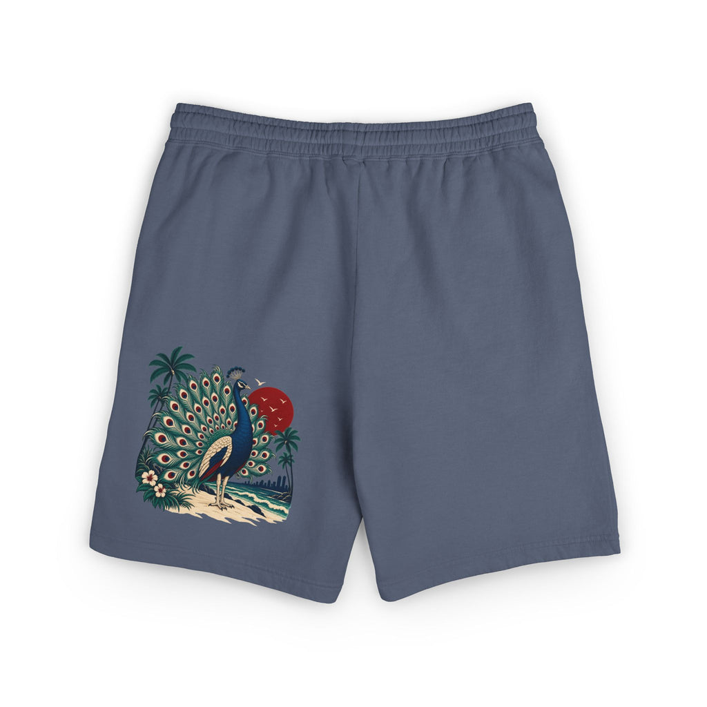Konstant Growth Palm & Peacock Sweat Shorts — Garment-Dyed Lightweight Fleece