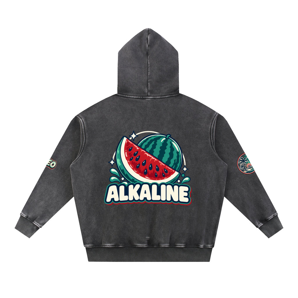 Snow Wash Fleece Oversize Hoodie
