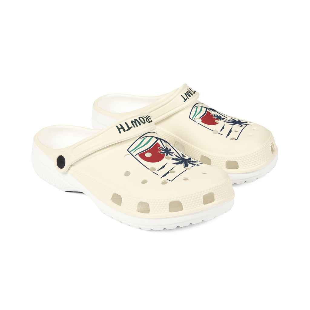 Sunset Palm Can Graphic Clogs EVA Foam Shoes | Beachy Tropical Vibes