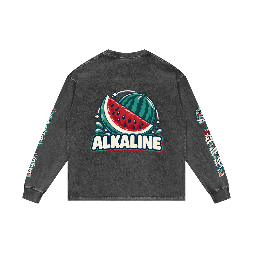 Acid Wash Oversize Long Sleeve T-Shirt