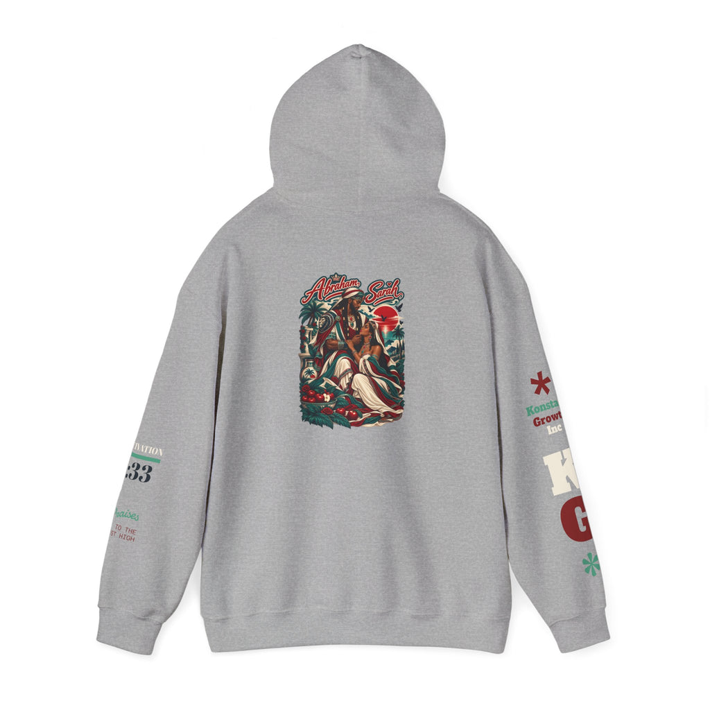 Hoodie - 'Divine Love' Graphic Hoodie with Vintage Bird & Floral Back Artwork