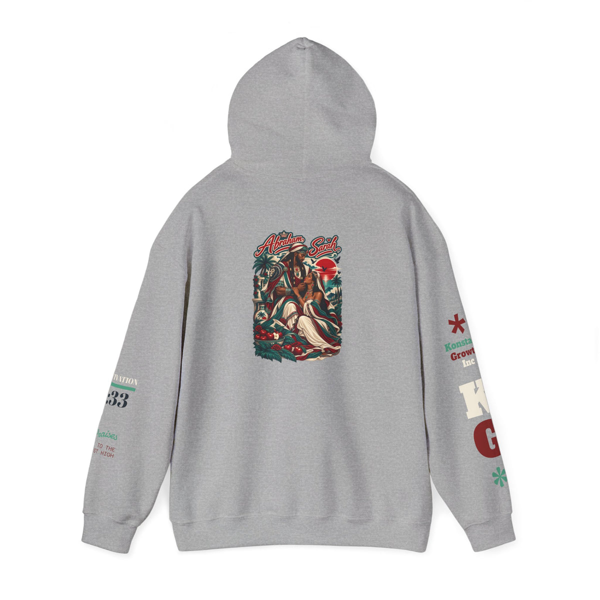 Hoodie - 'Divine Love' Graphic Hoodie with Vintage Bird & Floral Back Artwork