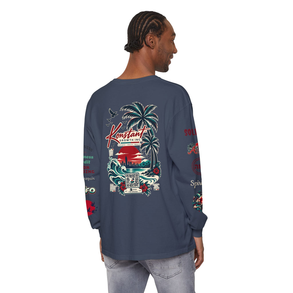 Konstant Growth Long Sleeve T-Shirt — Tropical Palm Surf Graphic
