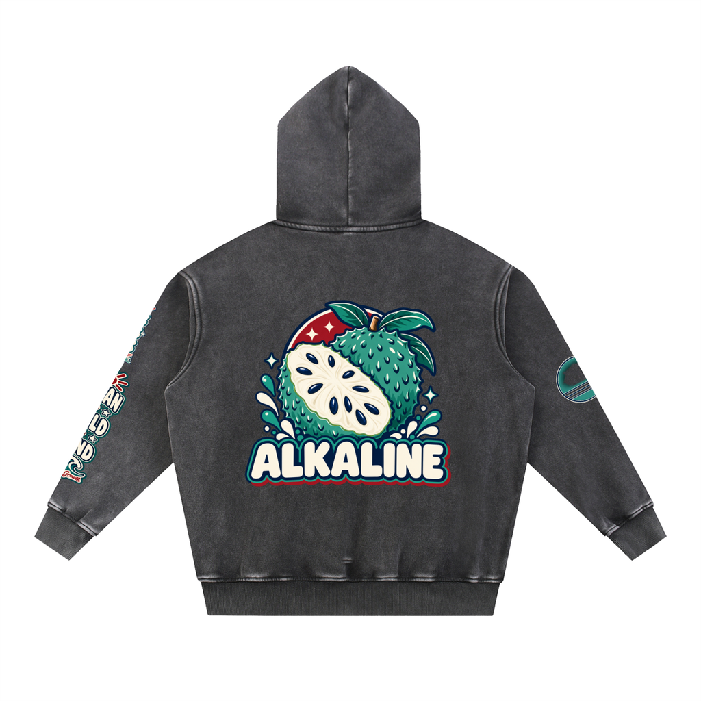 Snow Wash Fleece Oversize Hoodie