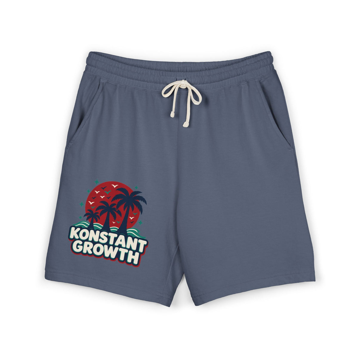 Konstant Growth Palm & Peacock Sweat Shorts — Garment-Dyed Lightweight Fleece