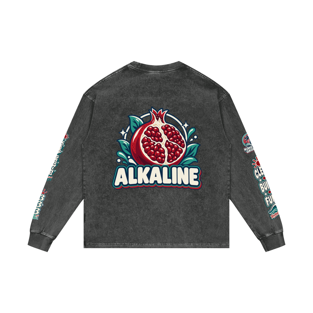 Konstant Growth Vintage — Pomegranate Acid Wash Long Sleeve Tee