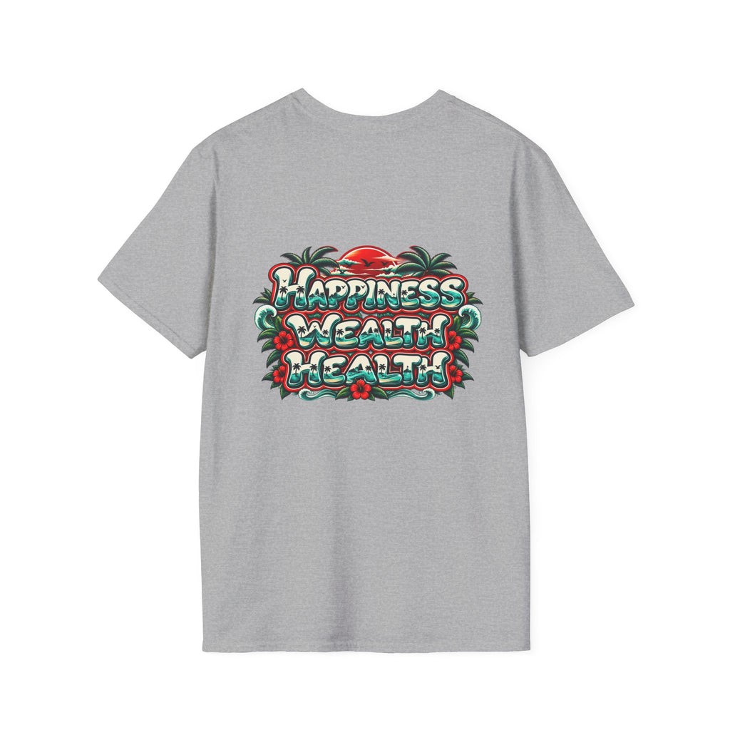 Konstant Growth 'Happiness Wealth Wealth' Graphic T-Shirt