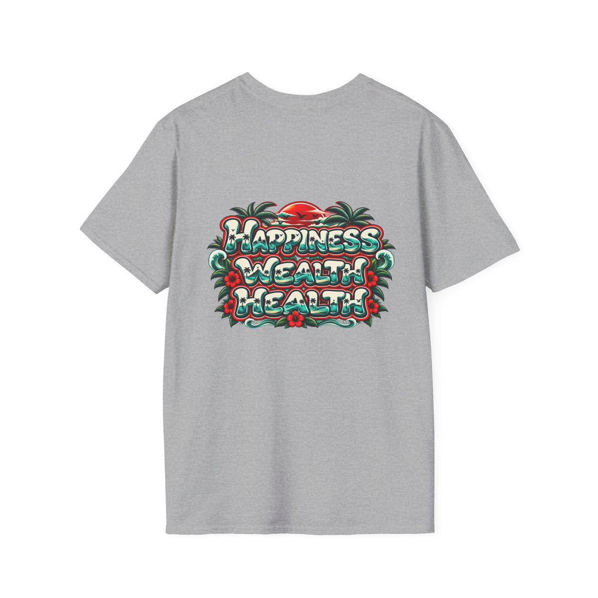 Konstant Growth 'Happiness Wealth Wealth' Graphic T-Shirt