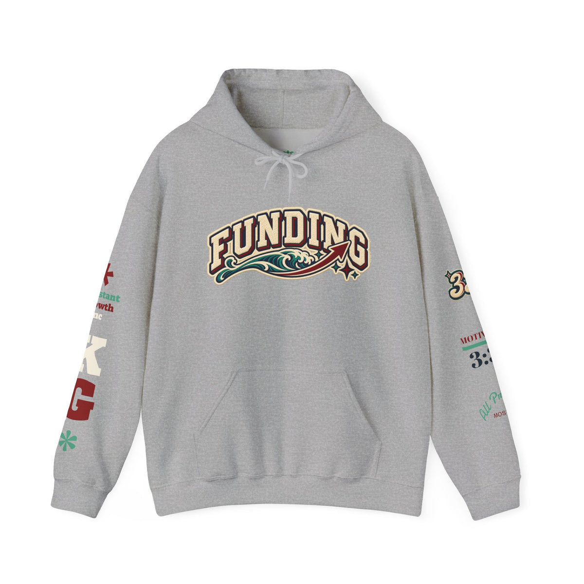 Funding Crewneck Hoodie — "Clean Build Fund" Graphic Pullover Printify