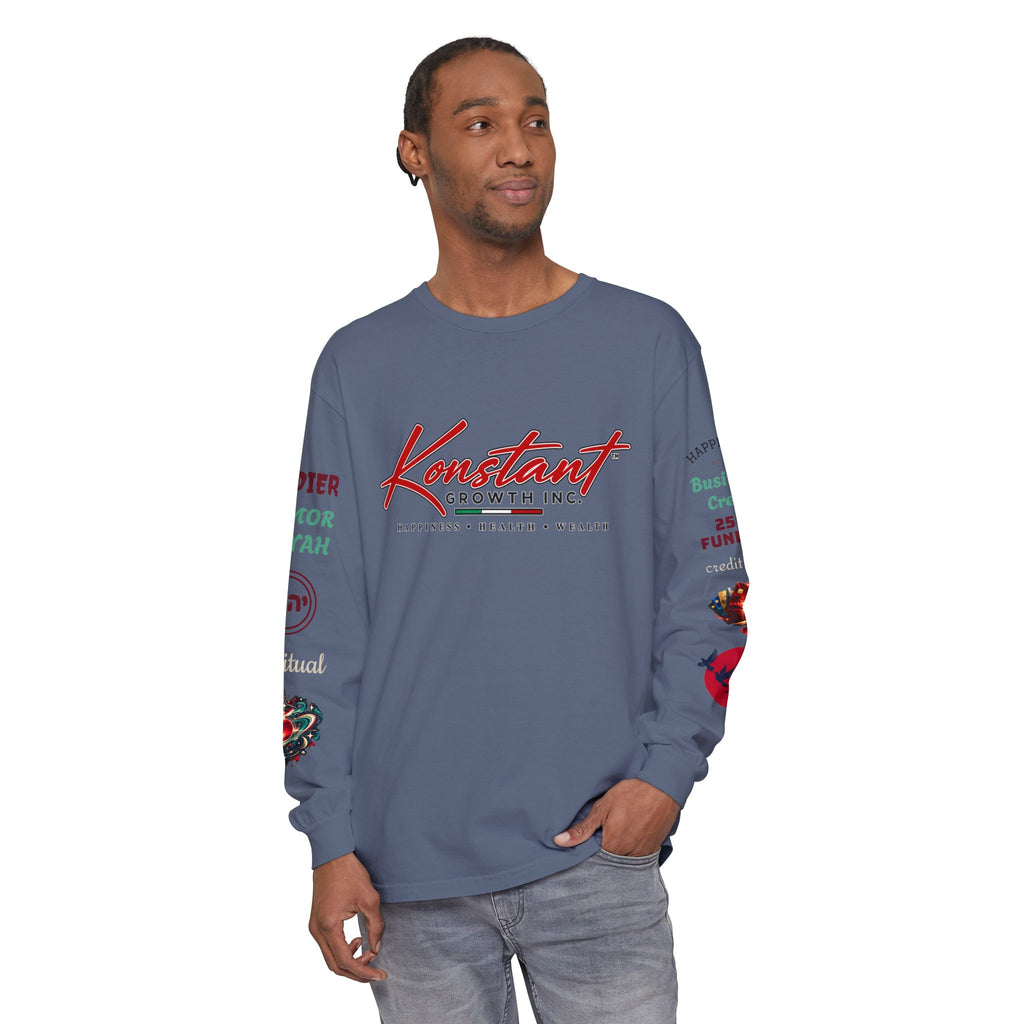 Konstant Growth Inc. Long Sleeve Tee — Tropical Moon Beach Graphic