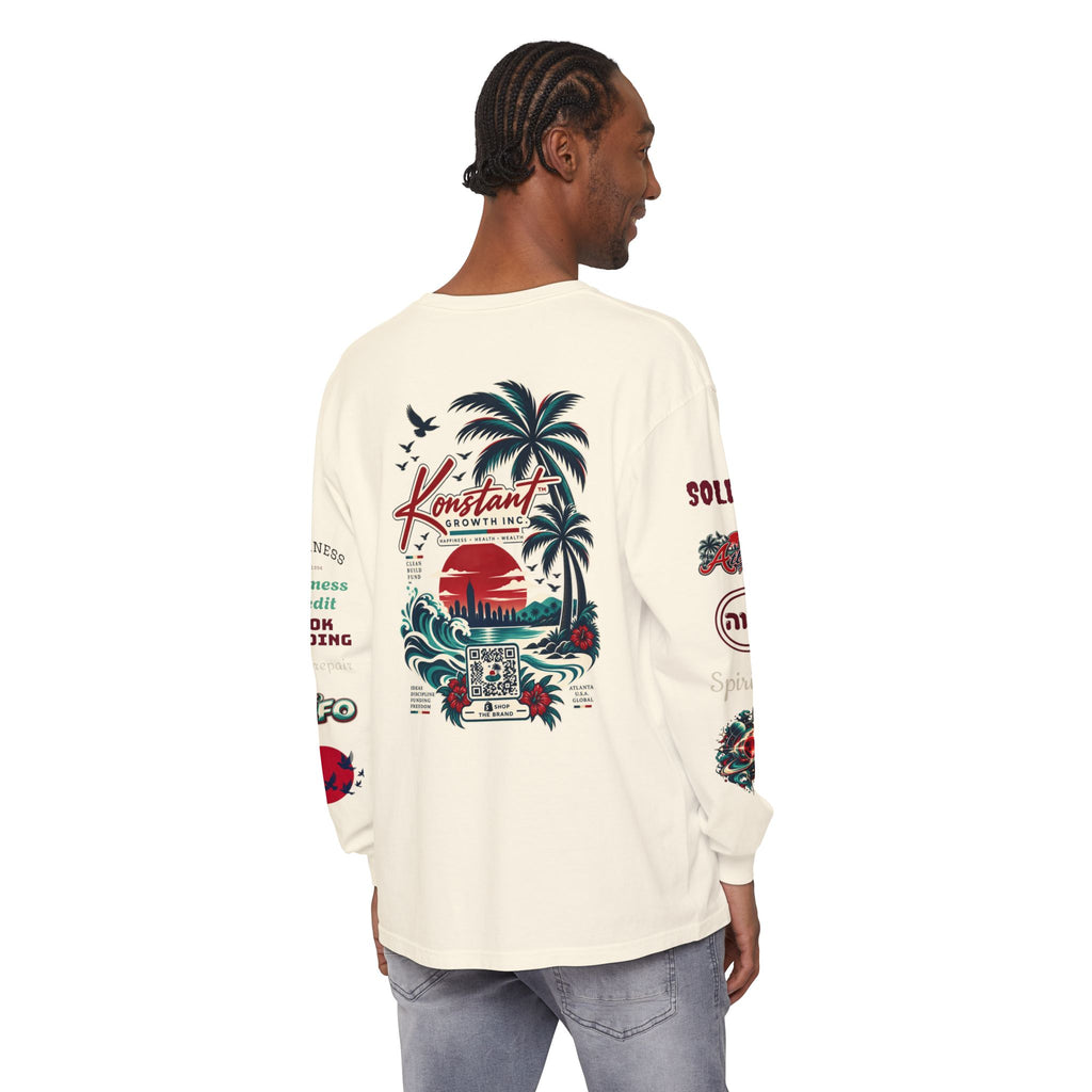 Konstant Growth Long Sleeve T-Shirt — Tropical Palm Surf Graphic