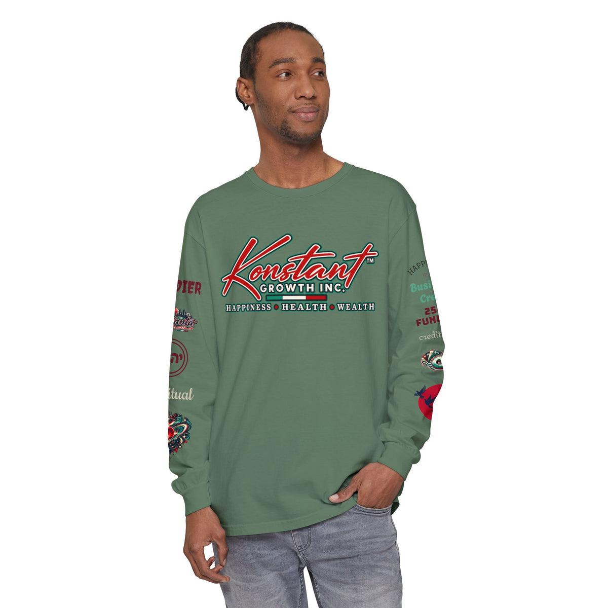 Konstant Growth Long Sleeve T-Shirt — Tropical Palm Surf Graphic
