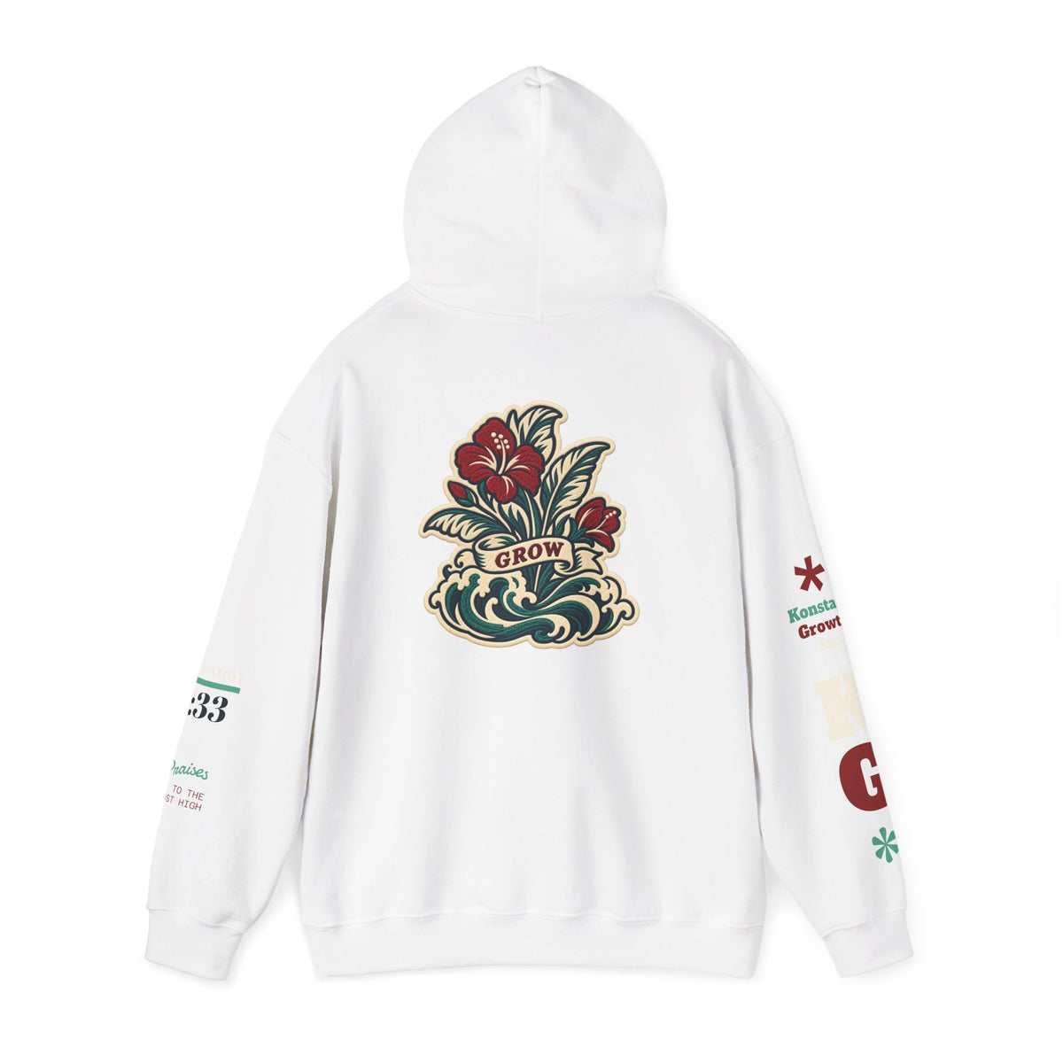 Copy of Hoodie - 'Divine Love' Graphic Hoodie with Vintage Bird & Floral Back Artwork