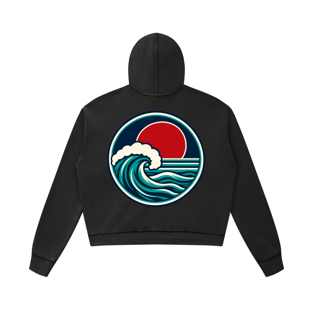 Unisex Mineral Wash Boxy Waffle Hoodie ODMPOD