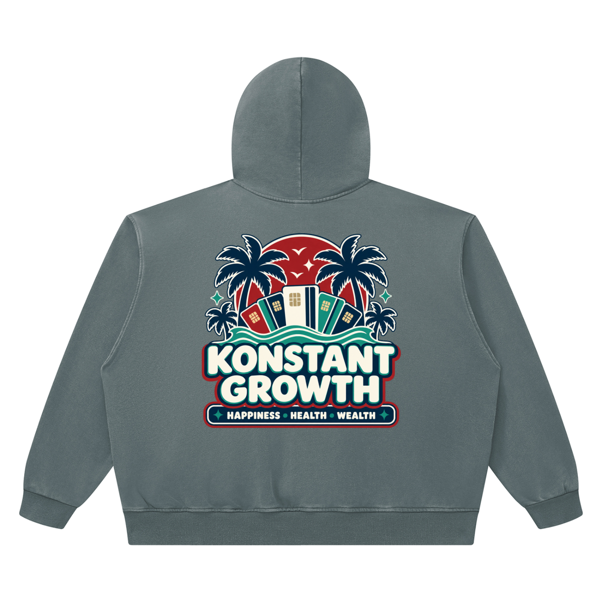 Konstant Growth Vintage — Unisex Heavyweight Vintage Wash Boxy Hoodie