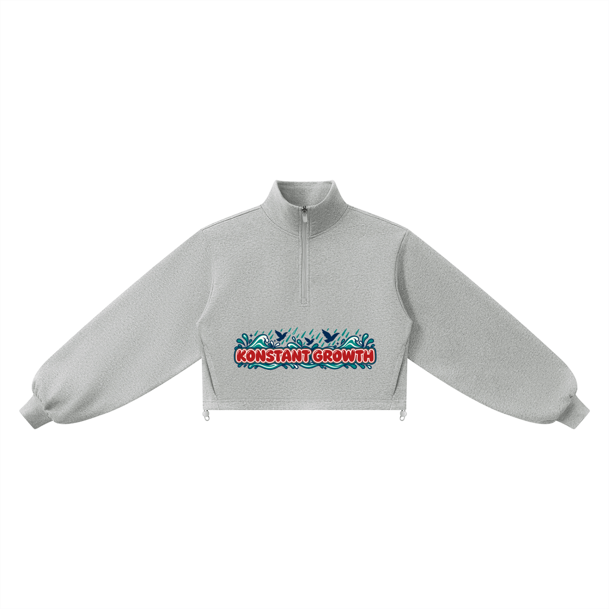 Konstant Growth Vintage — Women’s Mock-Neck Quarter-Zip Sweatshirt ODMPOD