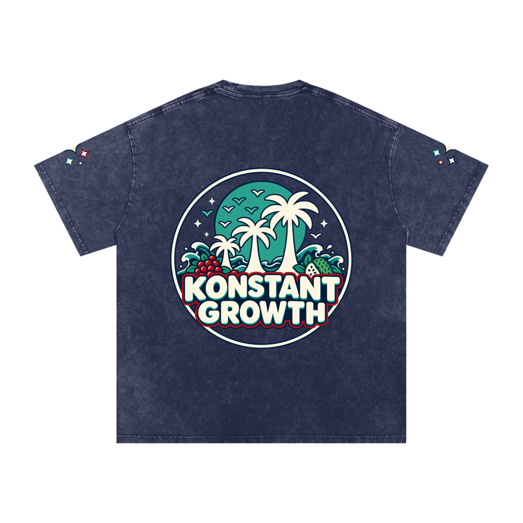 Snow Washed Oversized Cotton T-Shirt ODMPOD