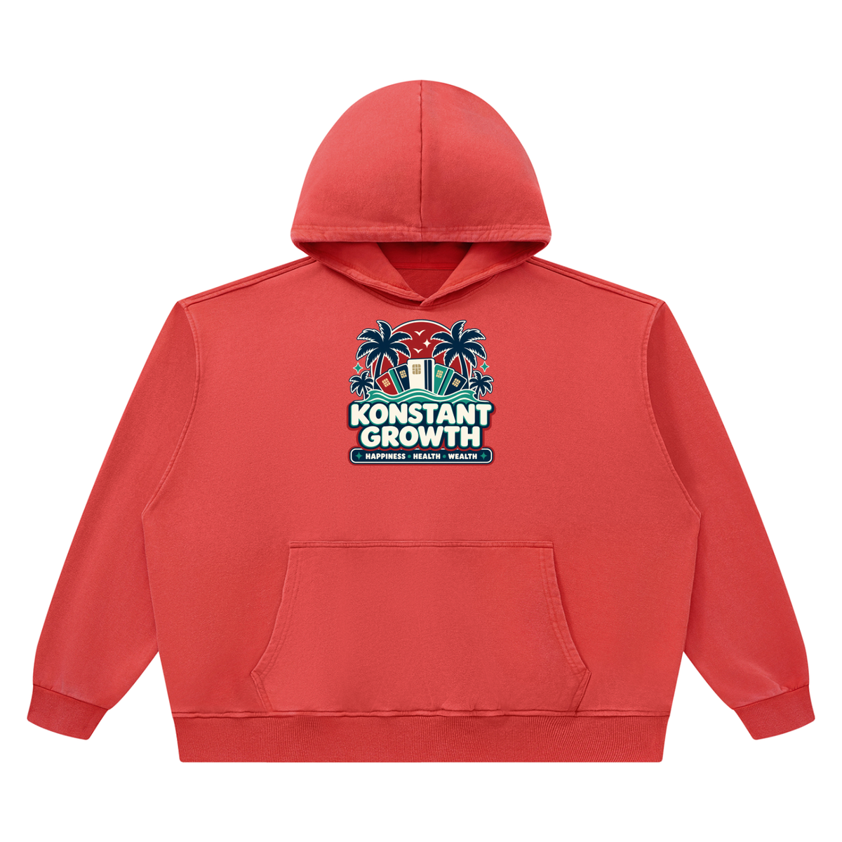 Konstant Growth Vintage — Unisex Heavyweight Vintage Wash Boxy Hoodie ODMPOD