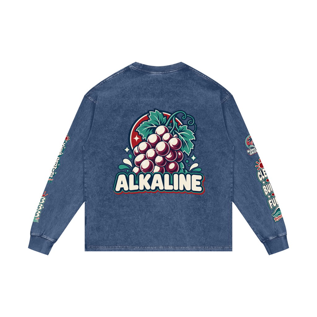 Acid Wash Oversize Long Sleeve T-Shirt