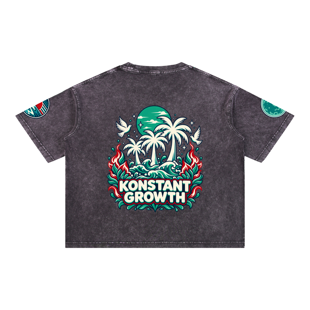 Mineral Wash Boxy Cotton T-Shirt ODMPOD