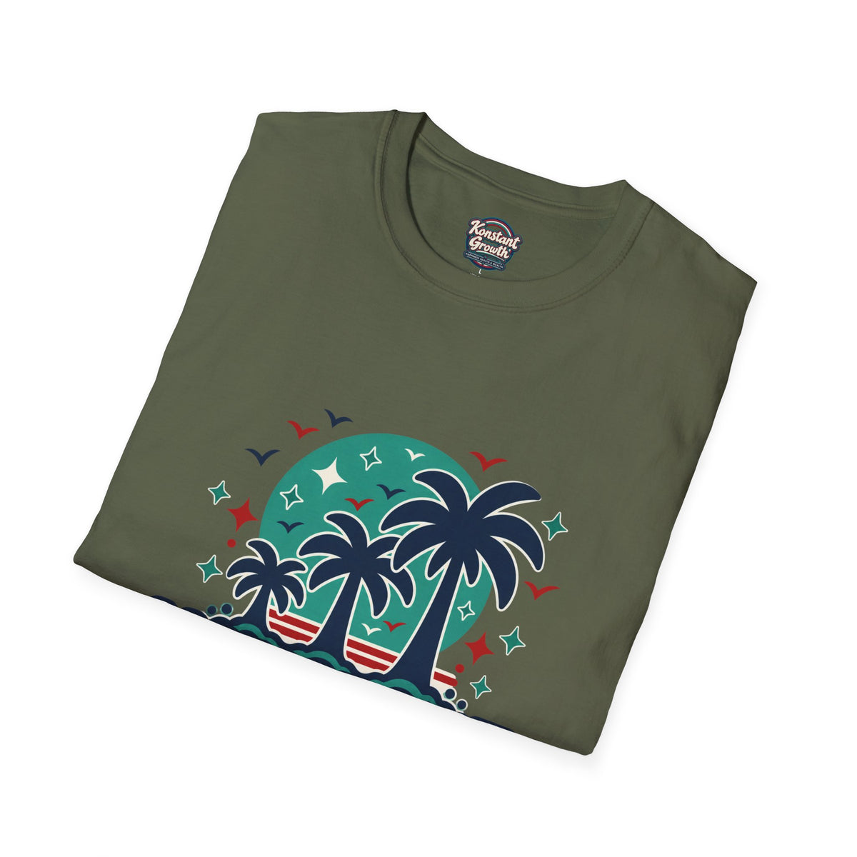 Konstant Growth Palm Tree T‑Shirt — Tropical Motivational Graphic Tee