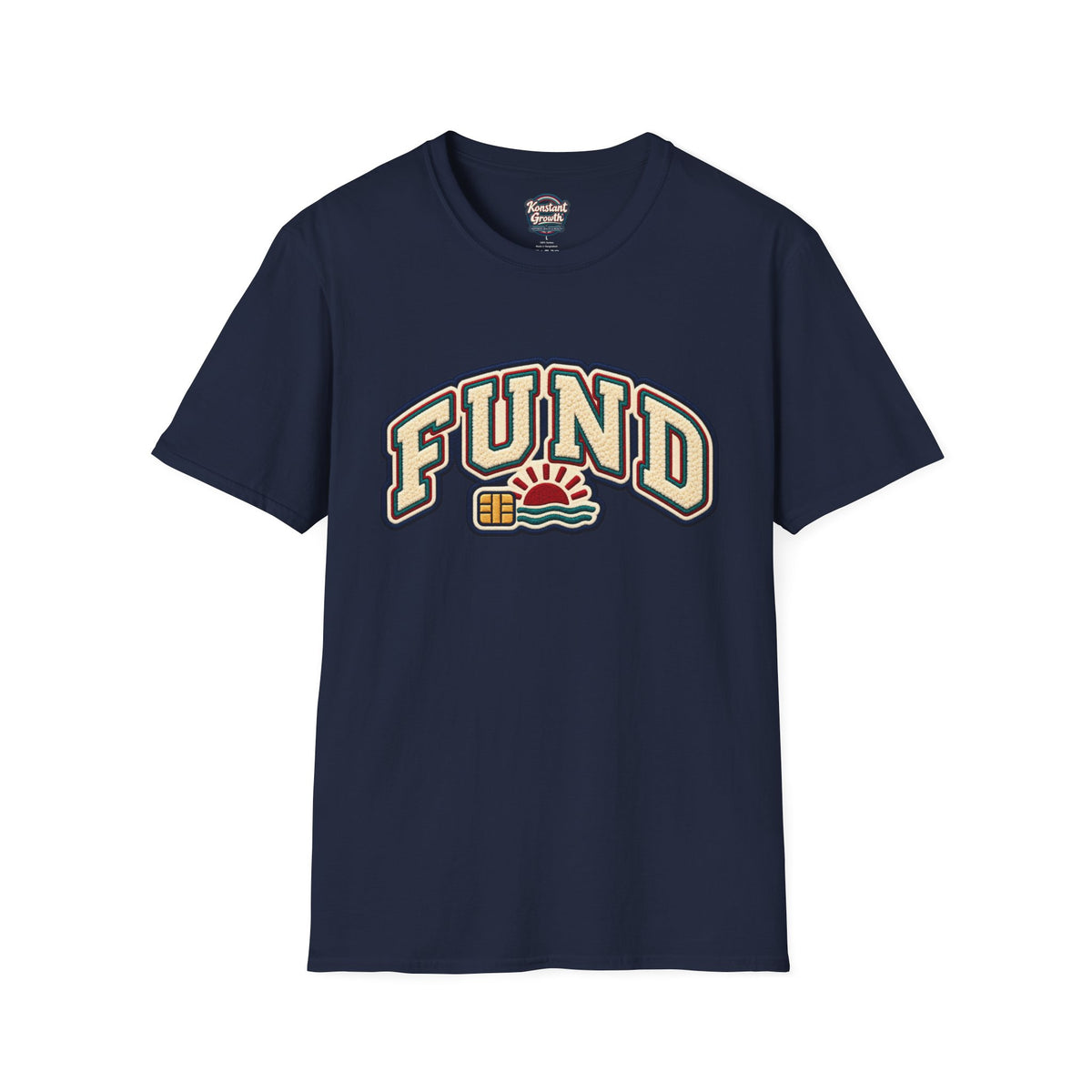 Fund & Grow Graphic T-Shirt — Retro Surf Floral Design Printify