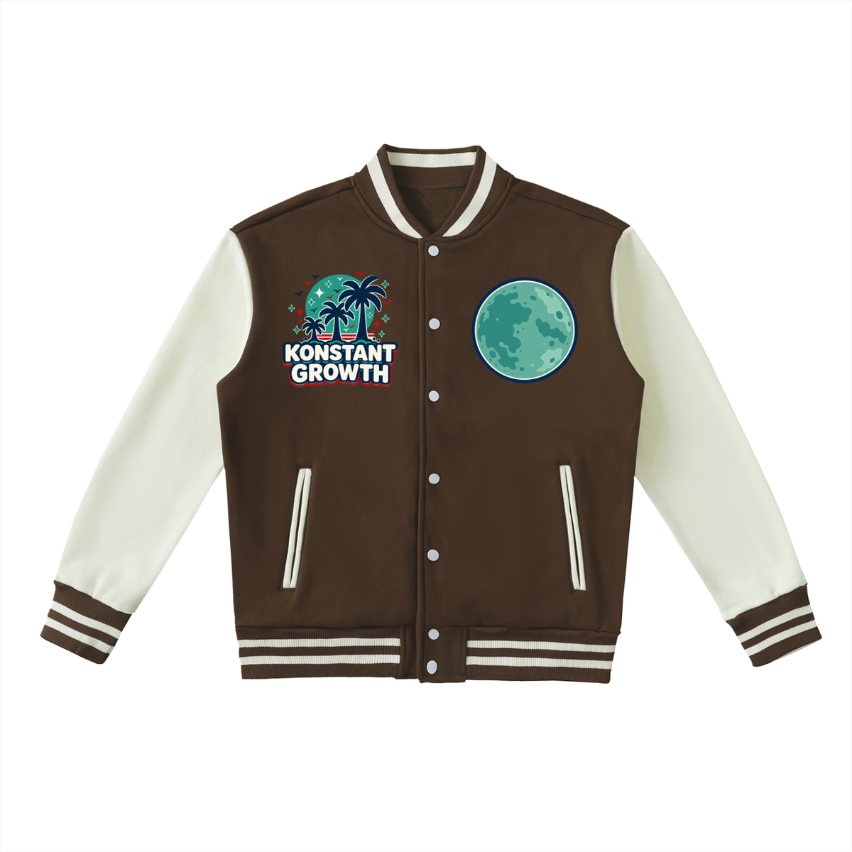 Konstant Growth Vintage — Two-Tone Fleece Varsity Jacket — Edition III ODMPOD