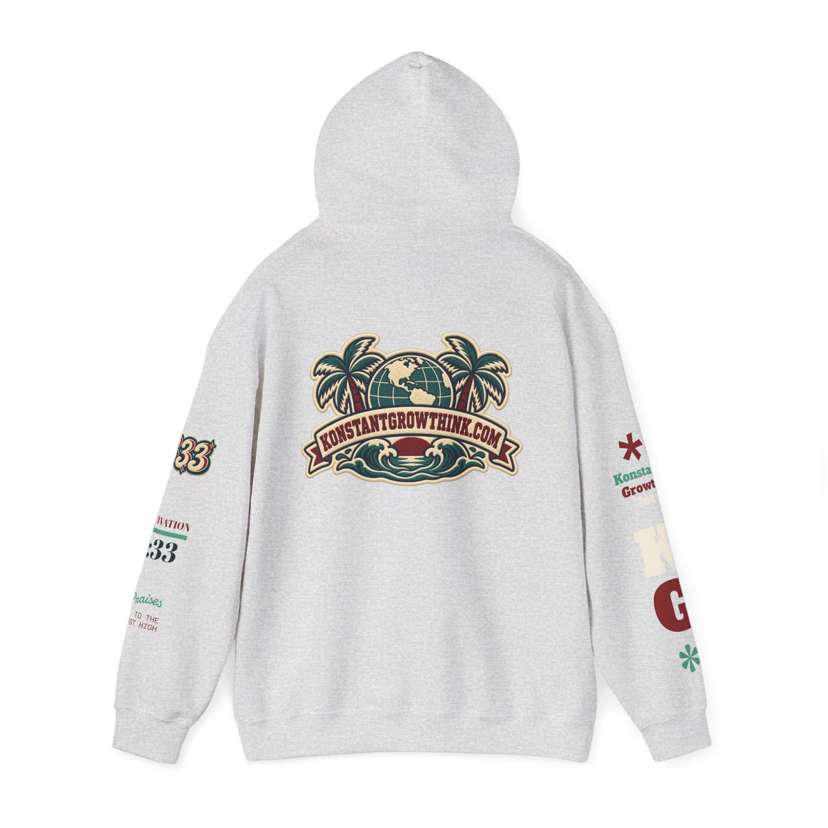 Clean Wave Hoodie — Graphic Palm-Globe Streetwear Hooded Sweatshirt