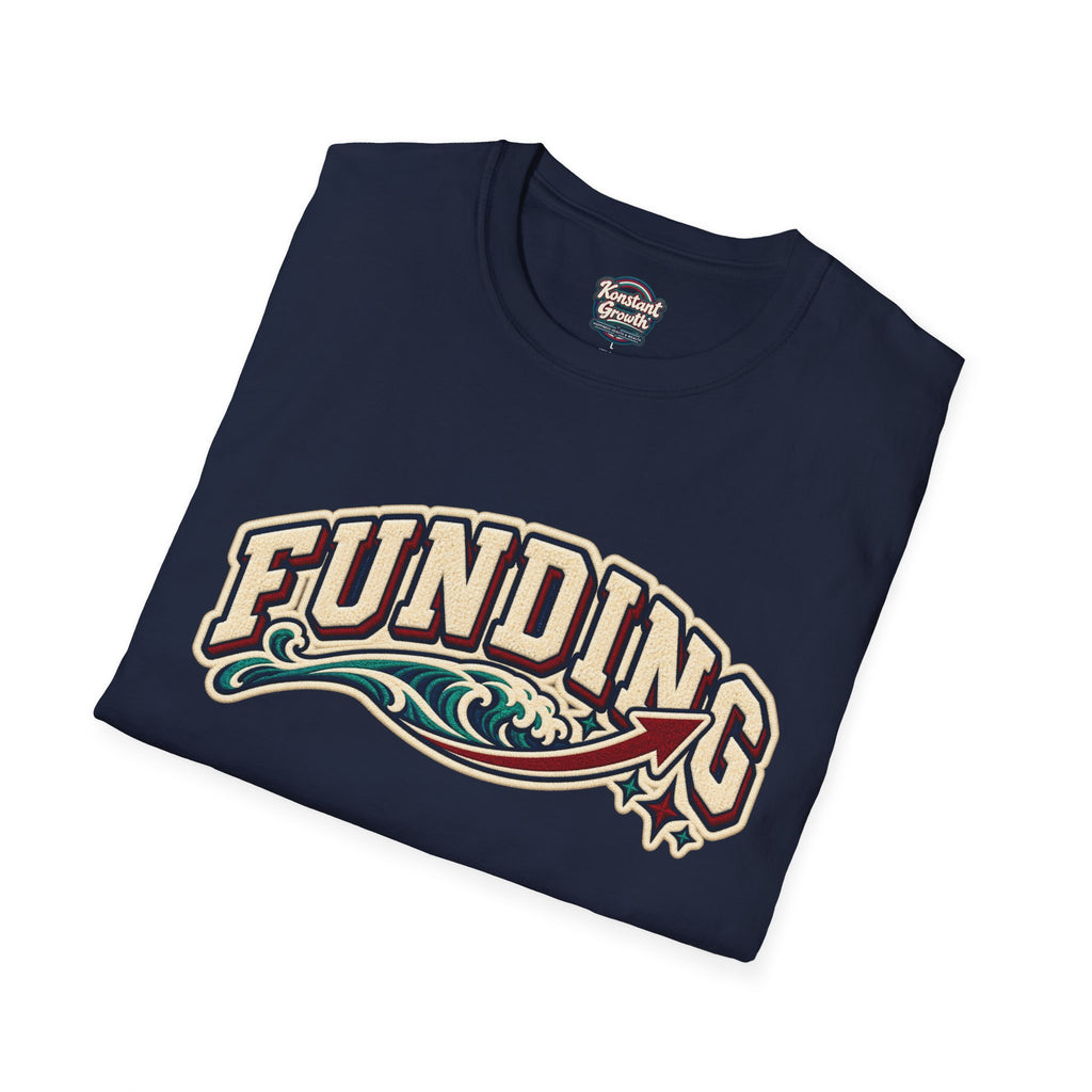 Funding Surf Crest T-Shirt — "Clean Build Fund" Retro Beach Graphic Tee