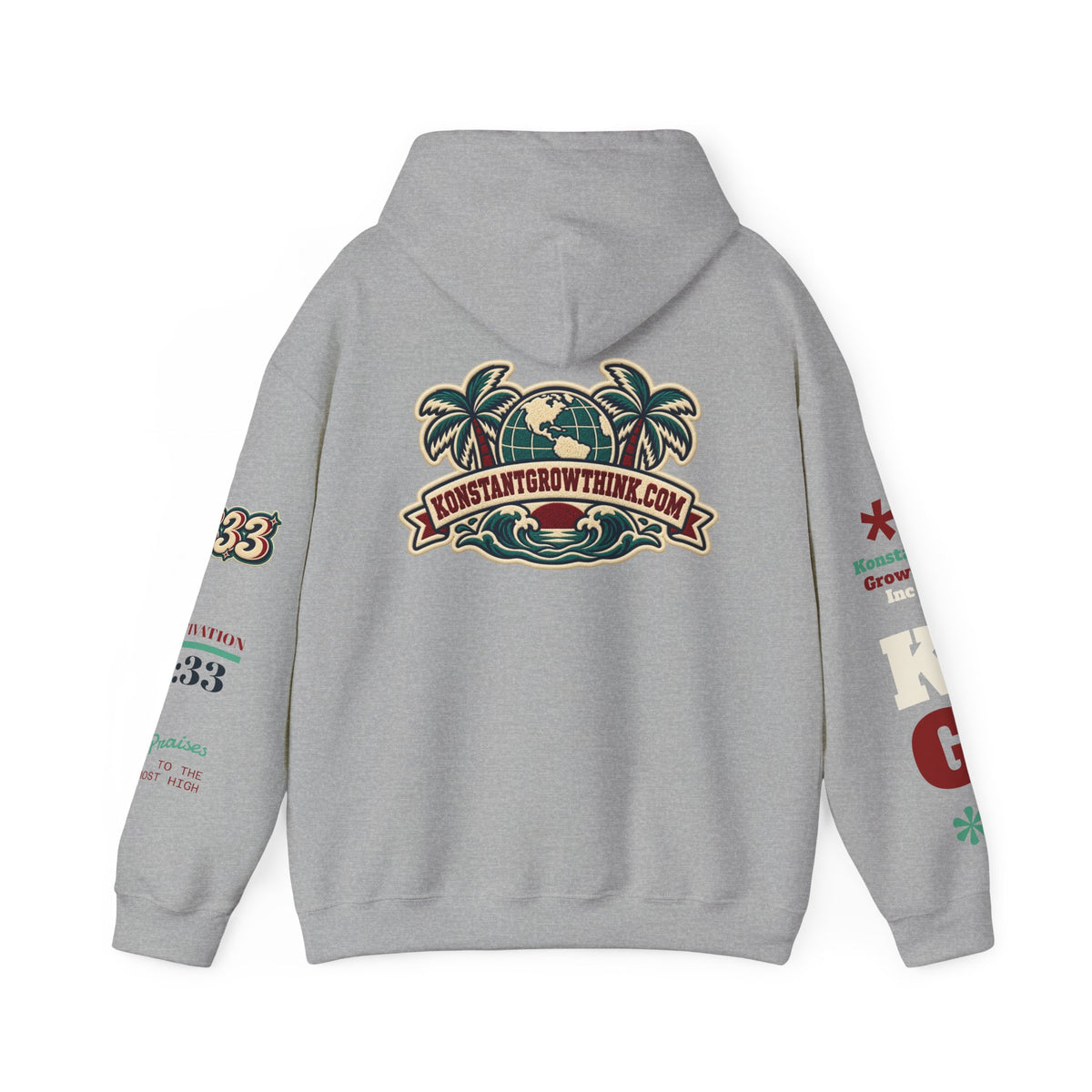 Clean Wave Hoodie — Graphic Palm-Globe Streetwear Hooded Sweatshirt