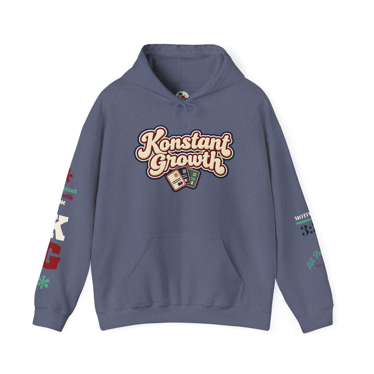 Konstant Growth Hoodie — Retro Palm Tree Graphic Sweatshirt Printify