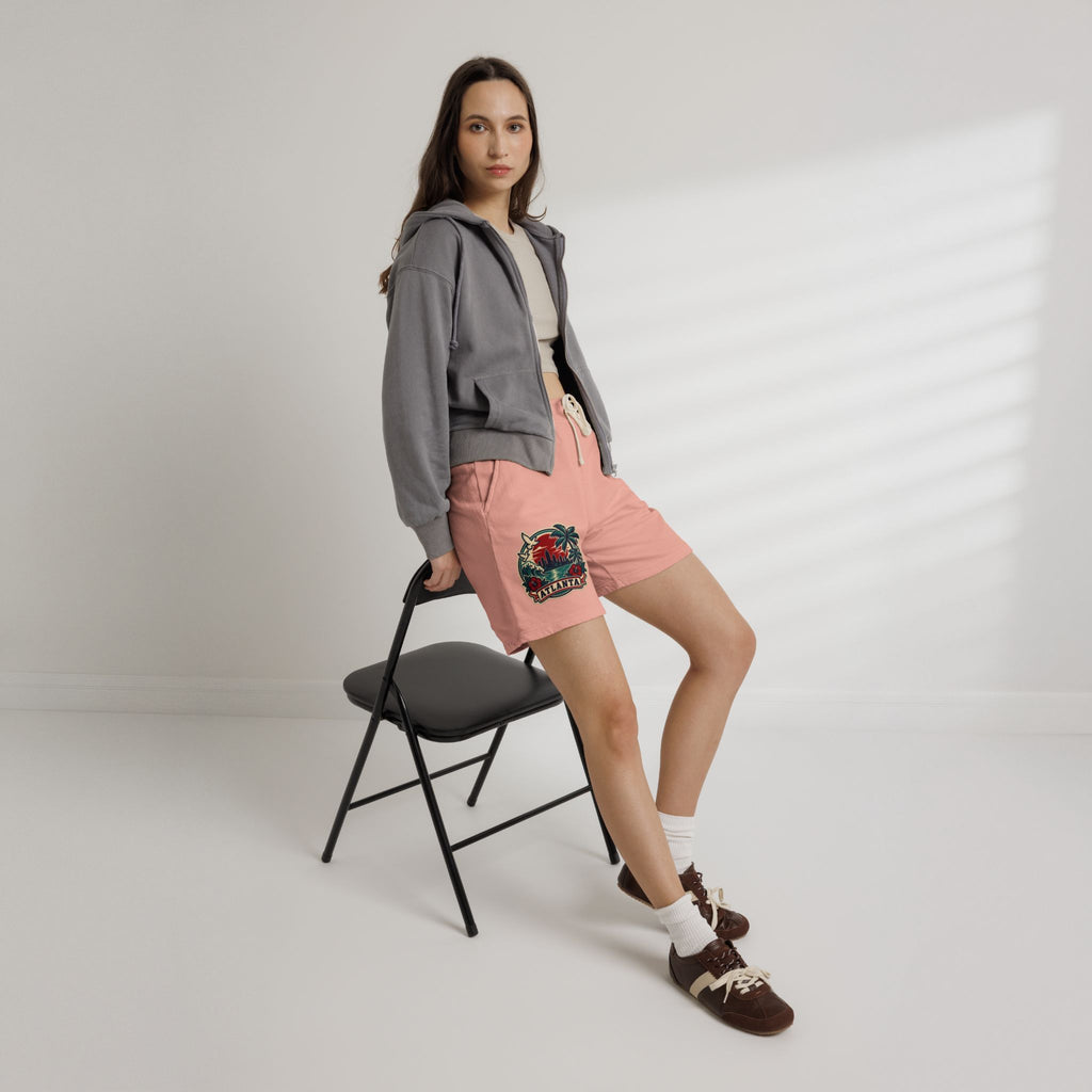 Atlanta Vintage Sunset Sweat Shorts — Garment-Dyed Fleece