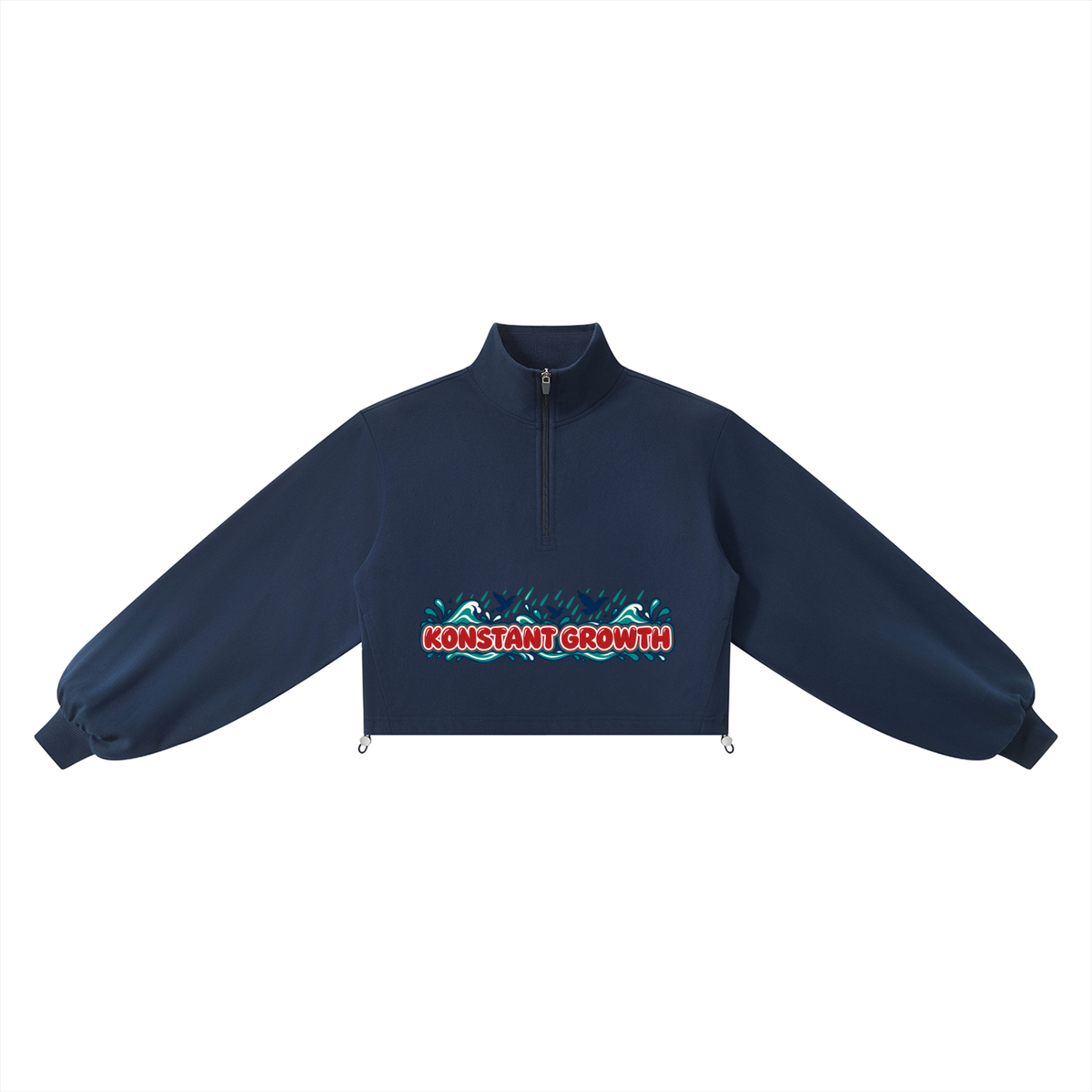 Konstant Growth Vintage — Women’s Mock-Neck Quarter-Zip Sweatshirt ODMPOD