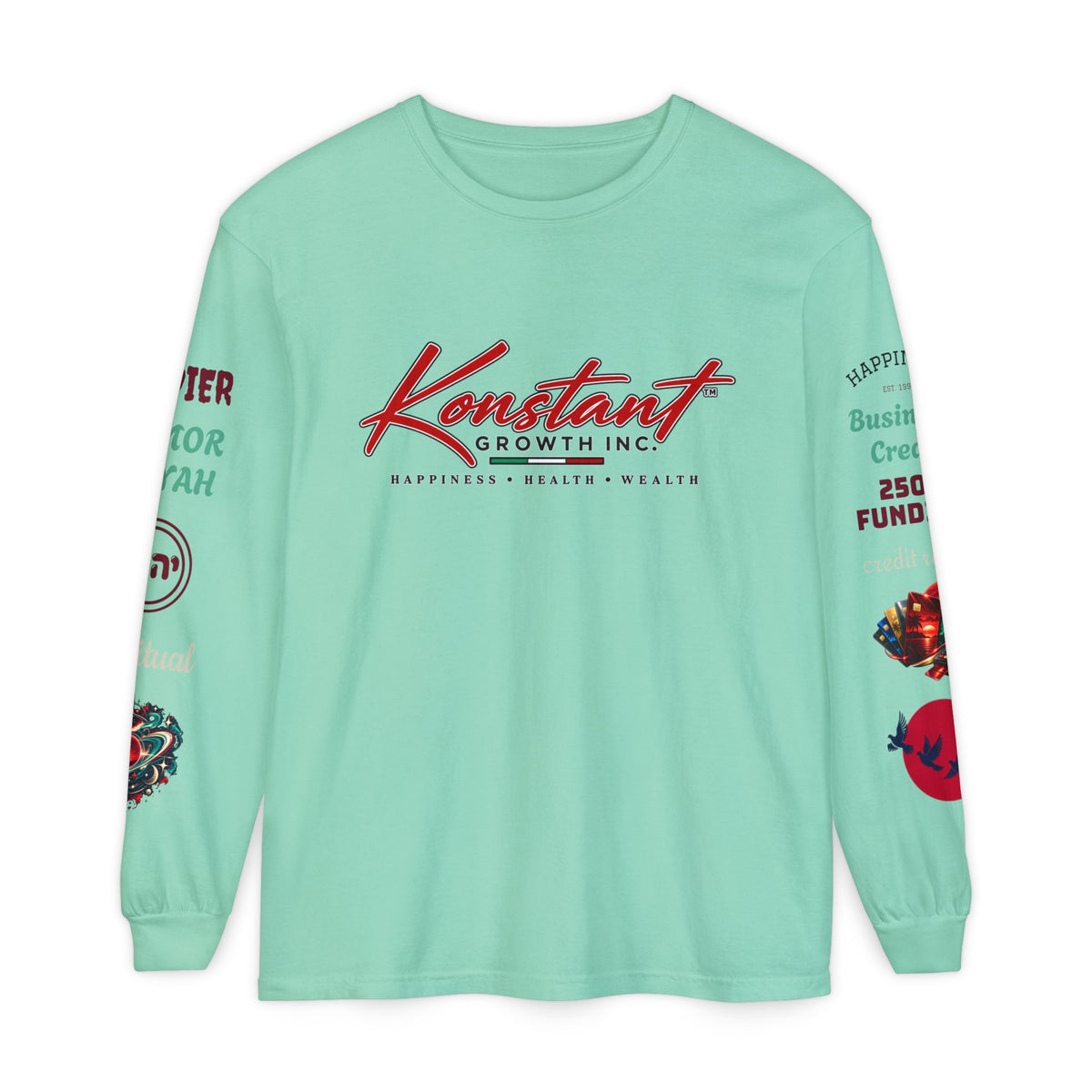 Konstant Growth Inc. Long Sleeve Tee — Tropical Moon Beach Graphic